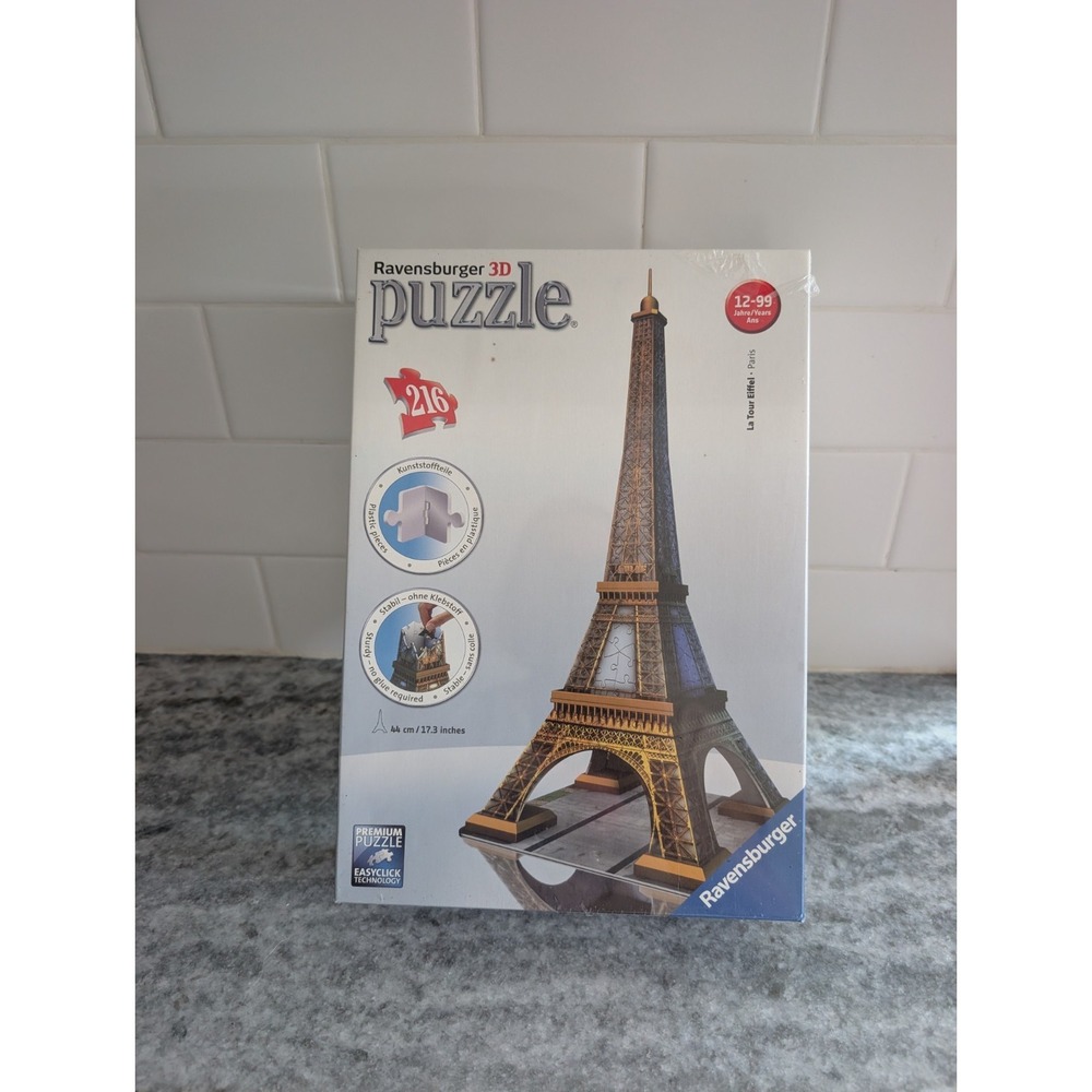 SEALED Ravensburger La Tour Eiffel Tower Paris 216 Piece 3D Puzzle #125562 NEW